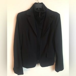 Kenneth Cole NY turtle neck zippered blazer size 8